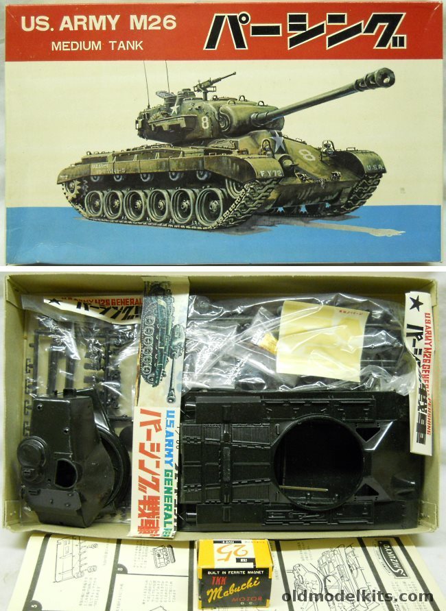 Shizukyo 1/30 US Army M26 Pershing Motorized With Light Up Gun Barrel, TS-203-400 plastic model kit